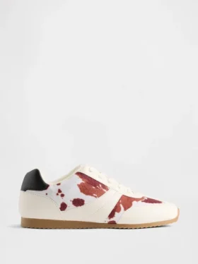 Zapatillas infantiles con estampado de vaca