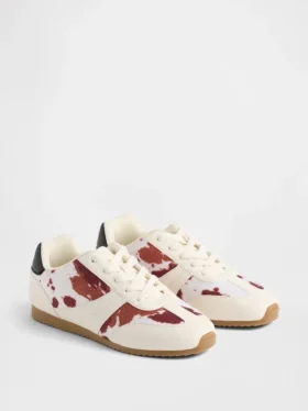 Zapatillas infantiles con estampado de vaca