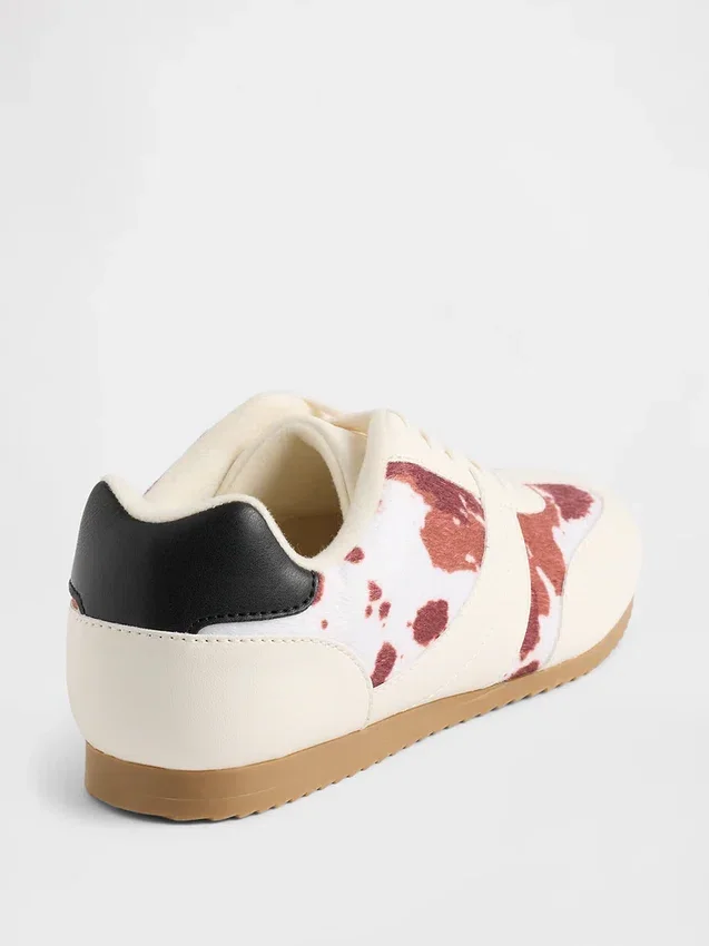 Zapatillas infantiles con estampado de vaca
