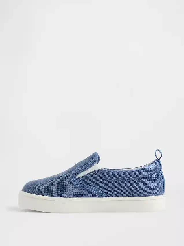 Zapatillas sin cordones Brannan Bear de denim para niños pequeños