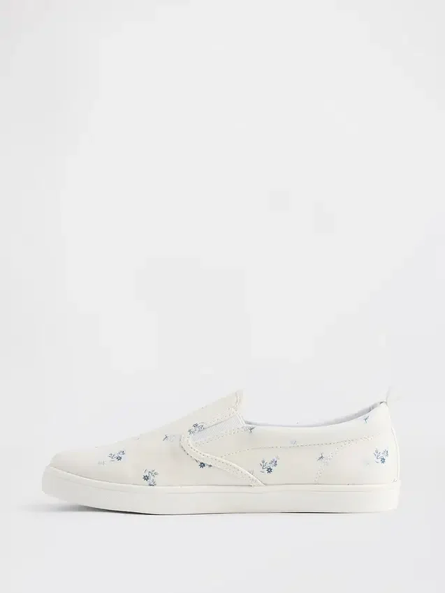 Zapatillas sin cordones con estampado floral para niños