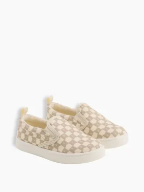 Zapatillas sin cordones de lona para niños pequeños con el oso Brannan