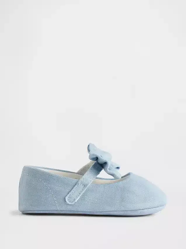 Zapatos Mary Jane con lazo de denim para bebé