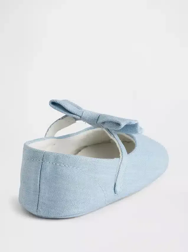 Zapatos Mary Jane con lazo de denim para bebé