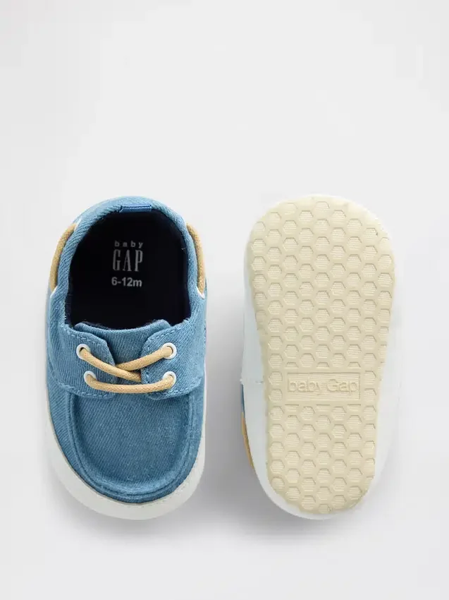 Zapatos náuticos de denim para bebé