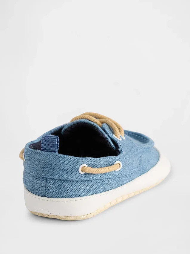 Zapatos náuticos de denim para bebé