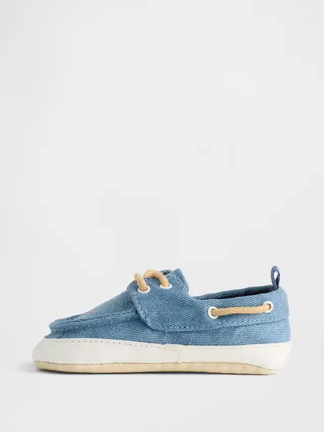 Zapatos náuticos de denim para bebé