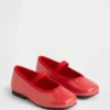 Zapatos planos tipo Mary Jane brillantes para niños pequeños
